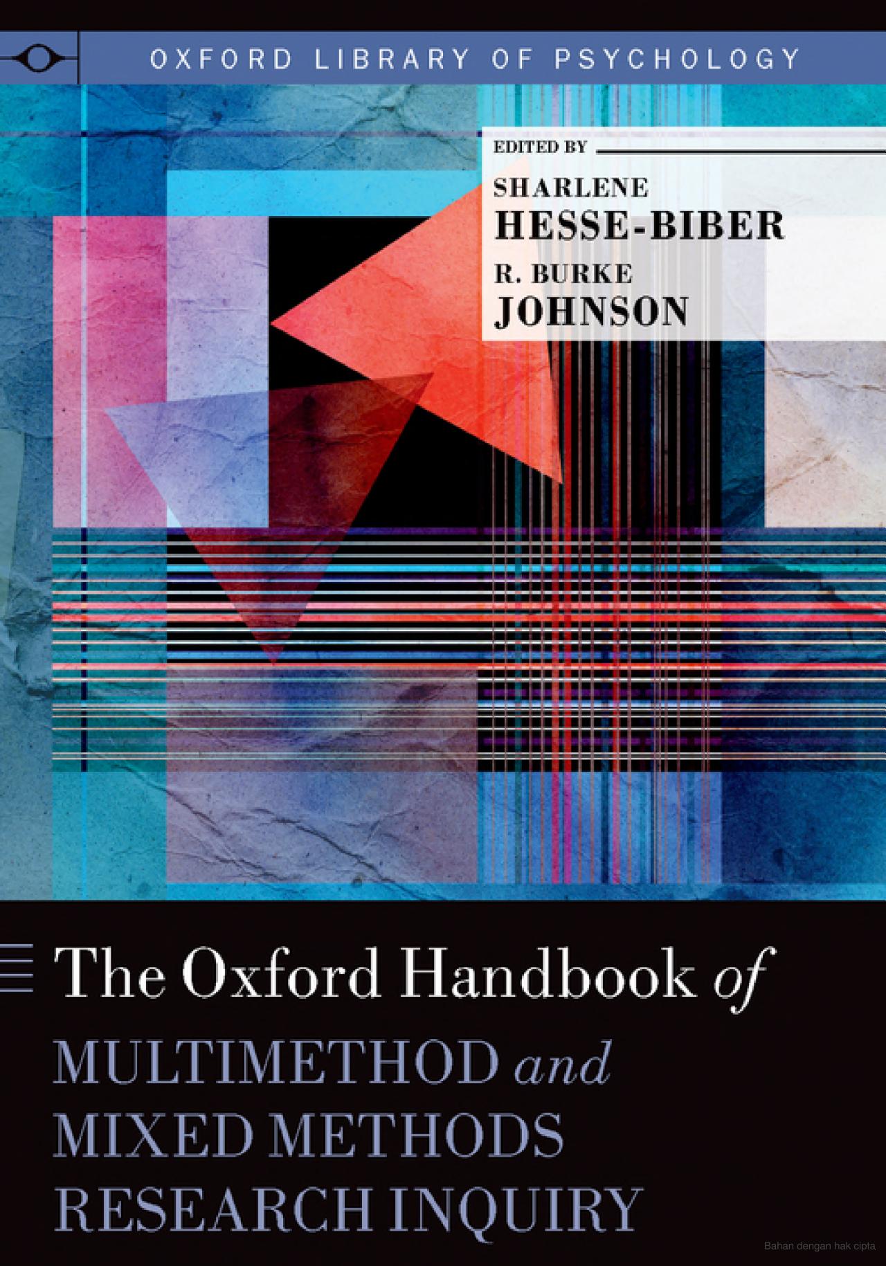 Sampul The Oxford Handbook of Multimethod and Mixed Methods Research Inquiry