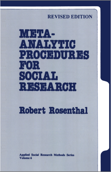 Sampul Meta-Analytic Procedures for Social Research: Applied Social Research Methods Series